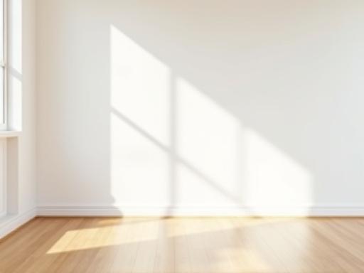 Clean empty room with hardwood floors ready for move in